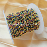 1-50 Feet Multi Beaded Rosary Chain, Rondelle Faceted 2-2.5mm Gold Plating Chain – SELLING BY FOOT